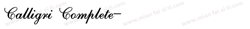 Calligri Complete字体转换